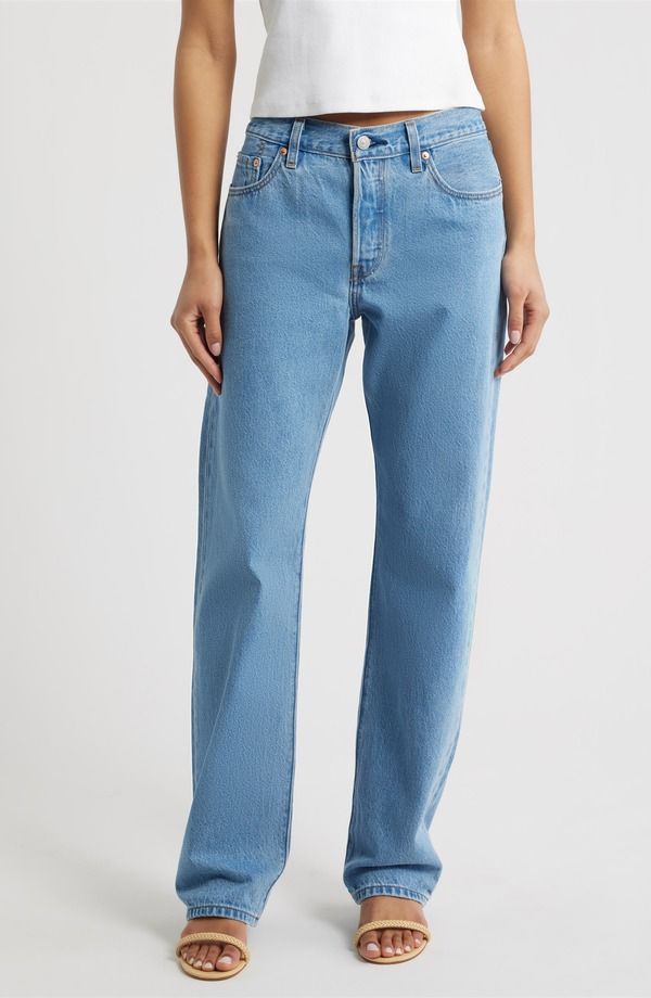 リーバイス レディース ボトムス デニムパンツ ストレート ジーンズ Levis 501 90s Lightweight Relaxed Straight Leg Jeanstone Today Mid ストーン