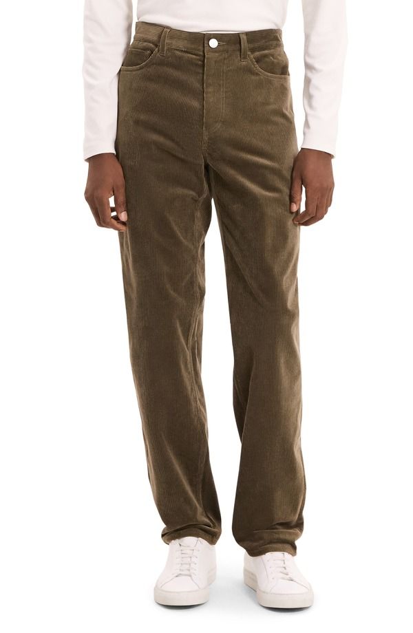 セオリー メンズ ボトムス カジュアルパンツ ストレート コーデュロイ Theory Crosby Corduroy Slim Straight Leg Pants Tarmac
