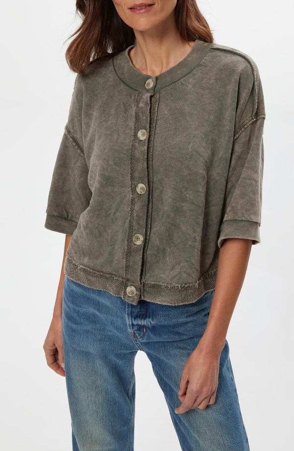 マイケルスターズ レディース アウター パーカー・スウェット カーディガン Michael Stars Marlowide Sleeve Cardigan Dark Caper