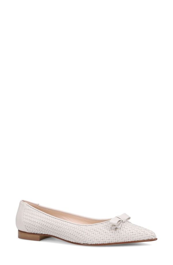 ロンホワイト レディース シューズ パンプス Ron White Jada Pointed Toe Flat Ivory アイボリー
