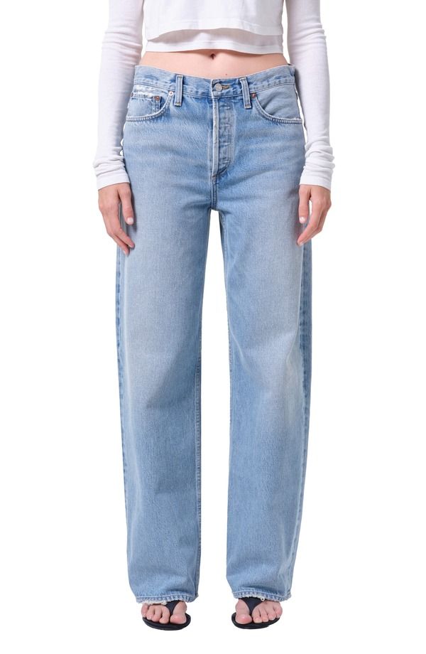 アゴルド レディース ボトムス デニムパンツ ワイドレッグ ハイウエスト ジーンズ AGOLDE Arc High Waist Loose Wide Leg Jeans Orten Md Indigo インディゴ