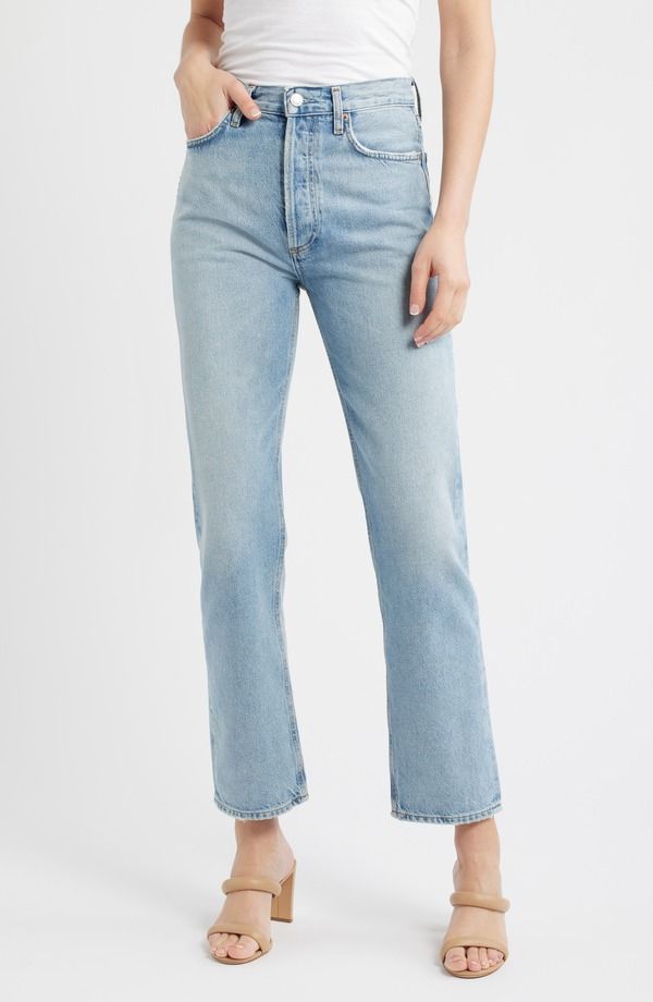 アゴルド レディース ボトムス デニムパンツ ストレート ハイウエスト ジーンズ AGOLDE 90s Pinch Waist High Waistraight Leg Jeans Addition Medium Indigo インディゴ