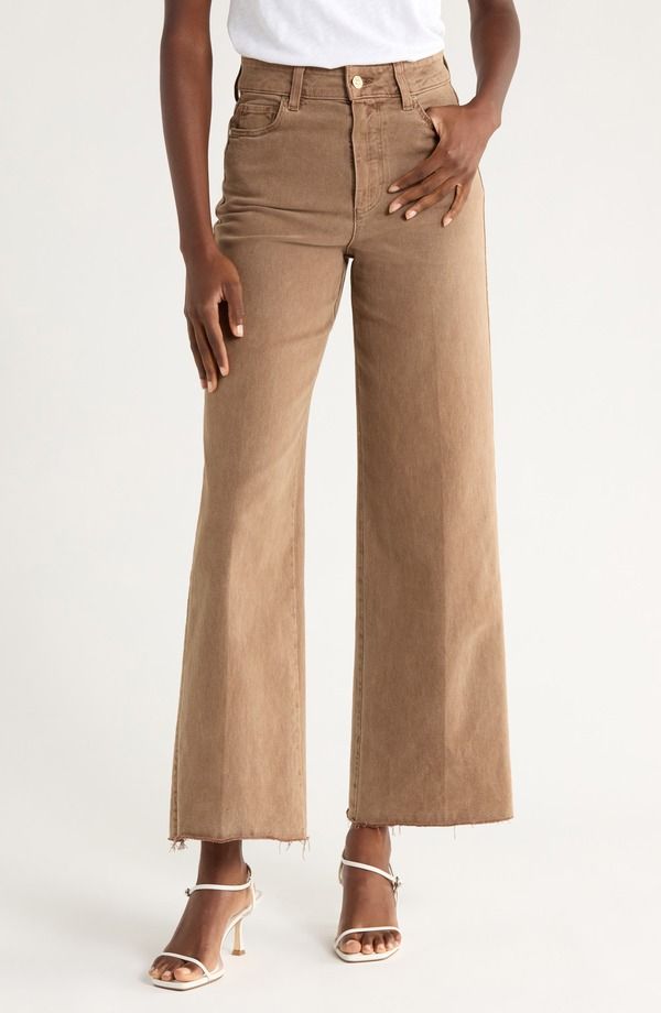 ペイジ レディース ボトムス デニムパンツ ワイドレッグ ハイウエスト ジーンズ PAIGE Anessa High Waist Raw Hem Wide Leg Jeans Vintage Canewood