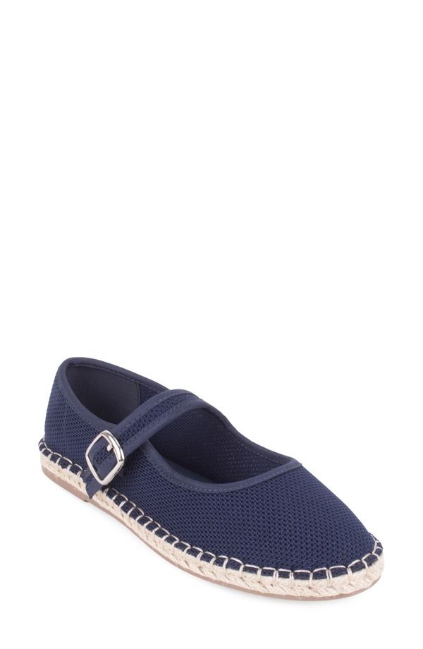 タハリ レディース シューズ パンプス Tahari Willow Esapdrille Mary Jane Flat Navy ネイビー