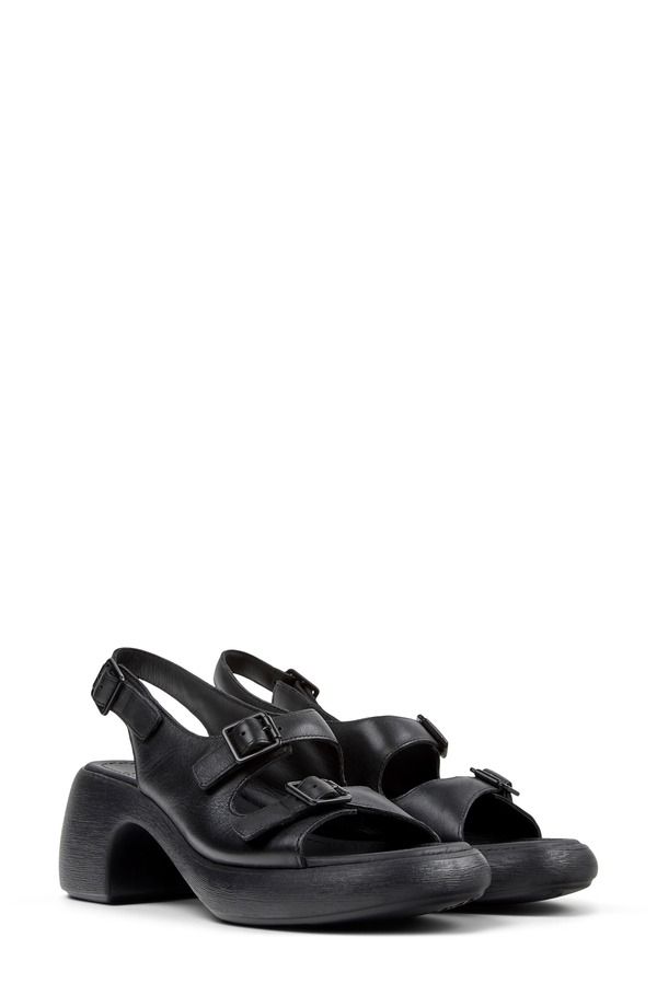 カンペール レディース シューズ ヒール サンダル Camper Thelma Slingback Sandal Black ブラック