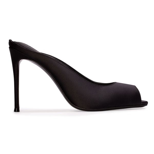 ブラックスエードスタジオ レディース シューズ サンダル サテン BLACK SUEDE STUDIO Shania 100 Satin Mule Black Satin ブラック