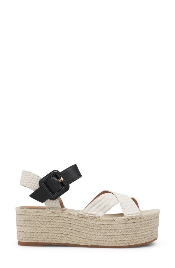 ボス レディース シューズ サンダル プラットフォーム アンクル BOSS Machica Espadrille Ankle Straplatform Wedge Sandal Natural