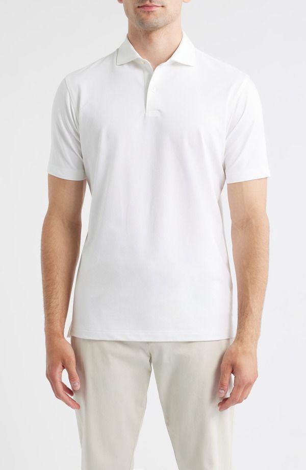 ピーター・ミラー メンズ トップス ポロシャツ コットン Peter Millar Crown Crafted Albatross Pima Cotton Blend Polo White ホワイト