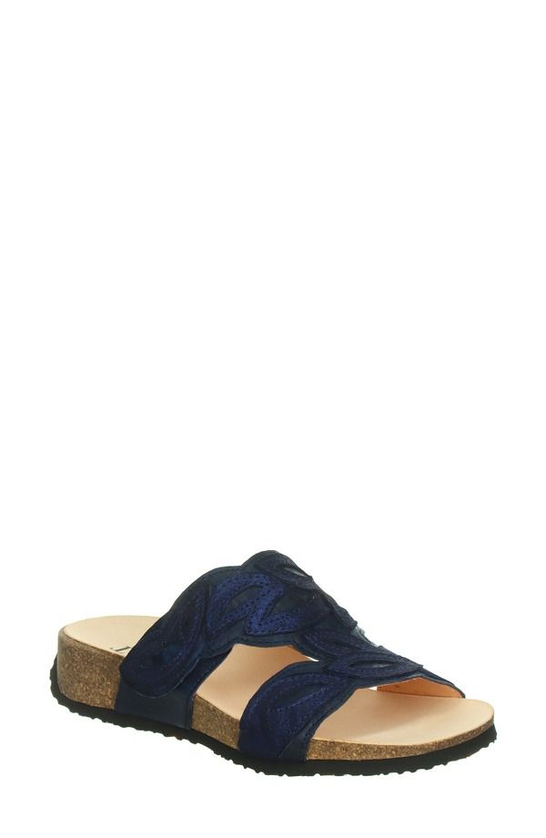 スィンク レディース シューズ サンダル フラワー柄 フラワー Think Mizzi Floral Sandal Indigo Kombi インディゴ