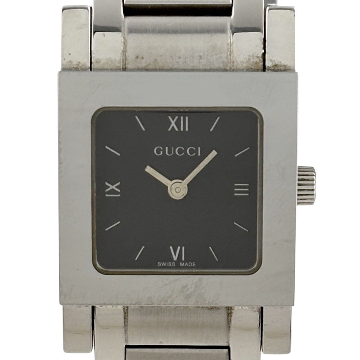 グッチ GUCCI ブレスウォッチ スクエア 7900L.1 腕時計 SS クォーツ ブラック レディース 【中古】 22,960円