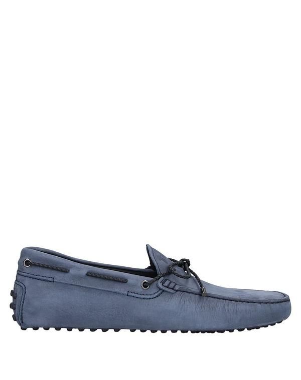 トッズ メンズ シューズ スリッポン・ローファー TODS モカシン Blue Gray グレー