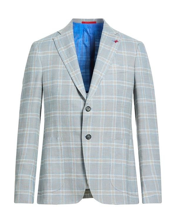 イザイア メンズ アウター ジャケット・ブルゾン ISAIA テーラードジャケット Sky Blue ブルー