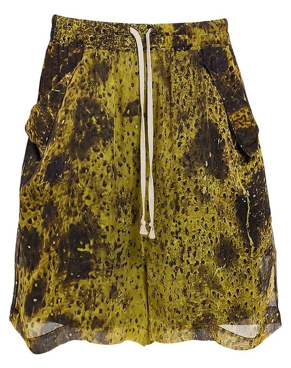 リックオウエンス メンズ ボトムス ハーフパンツ・ショーツ RICK OWENS ショートパンツ＆バミューダパンツ Lime Green ライム