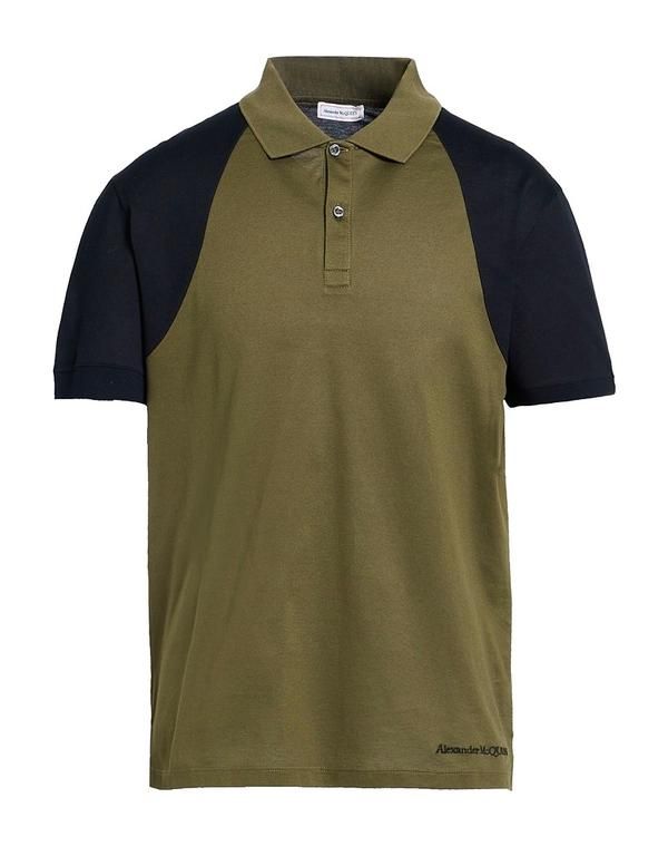 マックイーン メンズ トップス ポロシャツ MCQUEEN ポロシャツ Military Green グリーン
