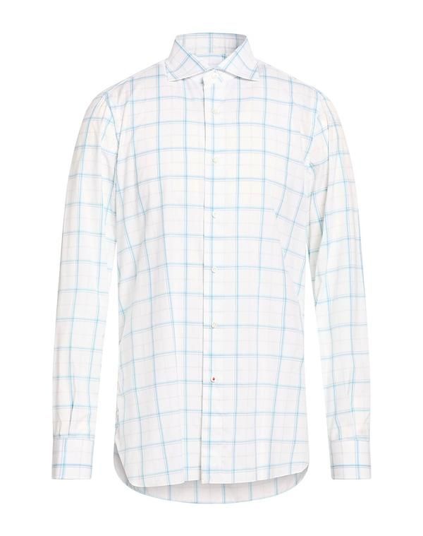 イザイア メンズ トップス シャツ ISAIA チェック柄シャツ White ホワイト