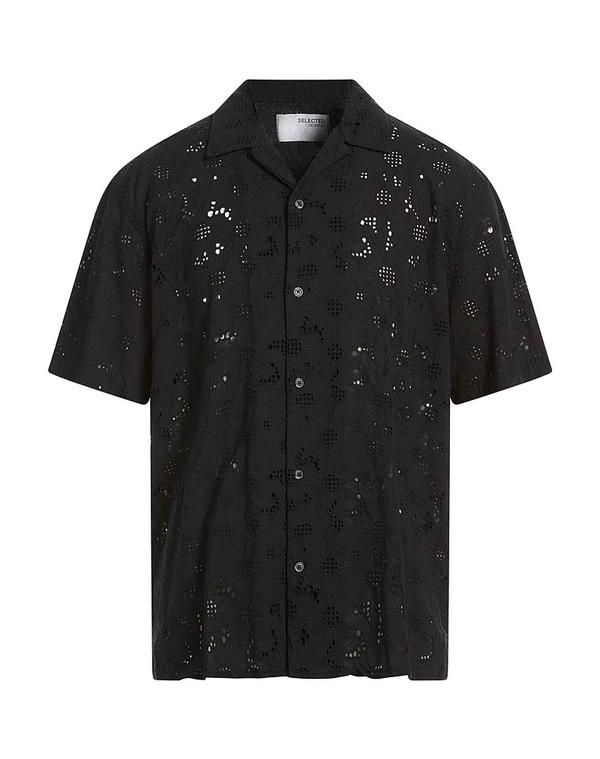 セレクテッドオム メンズ トップス シャツ SELECTED HOMME 無地シャツ Black ブラック