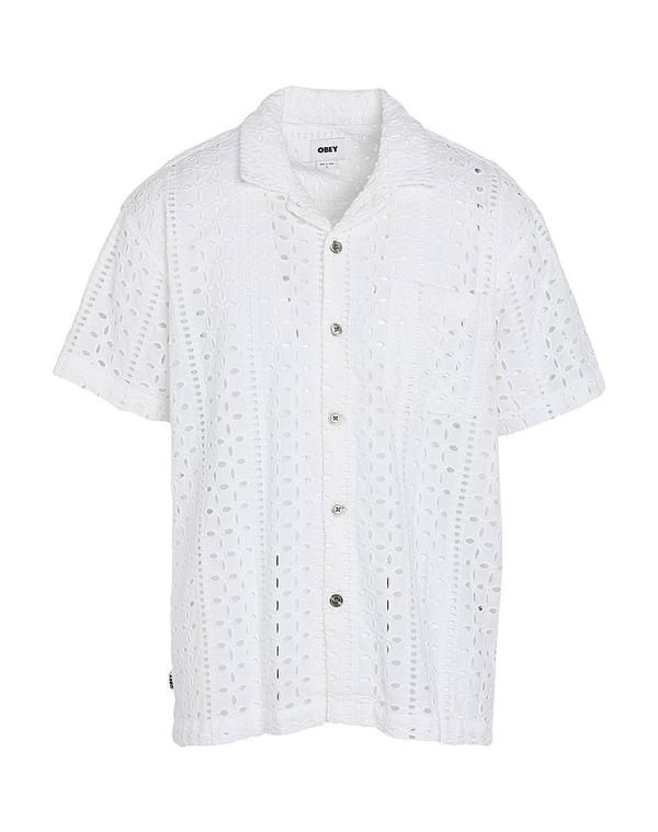 オベイ メンズ トップス シャツ OBEY 無地シャツ White ホワイト