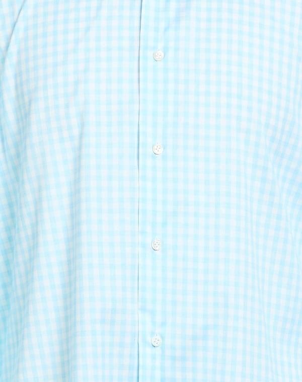 ISAIA ワイシャツ 無地 ブルー イザイア トップス イザイア メンズ トップス シャツ ISAIA チェック柄シャツ Sky Blue