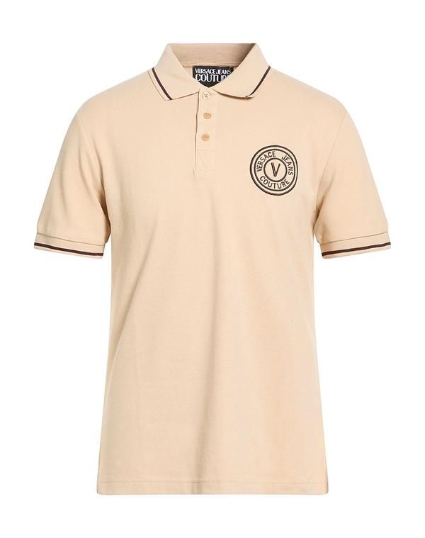 ヴェルサーチ メンズ トップス ポロシャツ VERSACE JEANS COUTURE ポロシャツ Beige ベージュ