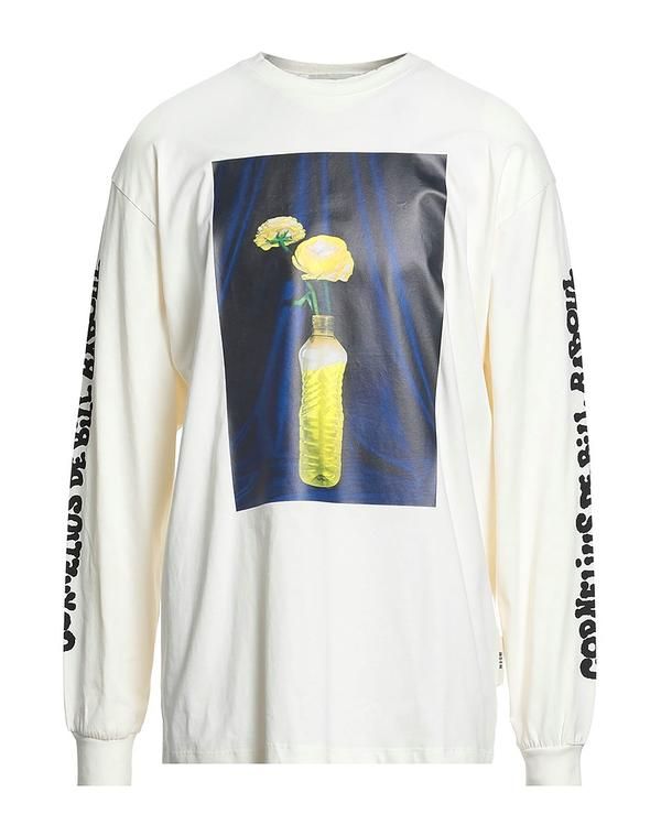 エムエスジイエム メンズ トップス Tシャツ MSGM Ｔシャツ Ivory アイボリー