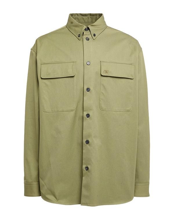 オフホワイト メンズ トップス シャツ OFFWHITE 無地シャツ Khaki カーキ