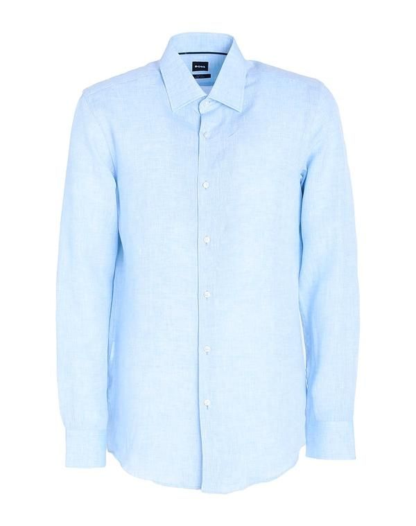 ボス メンズ トップス シャツ BOSS 無地シャツ Sky Blue ブルー