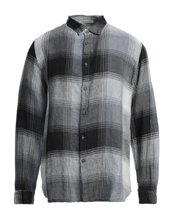 クロスリー メンズ トップス シャツ CROSSLEY チェック柄シャツ Lead Gray グレー
