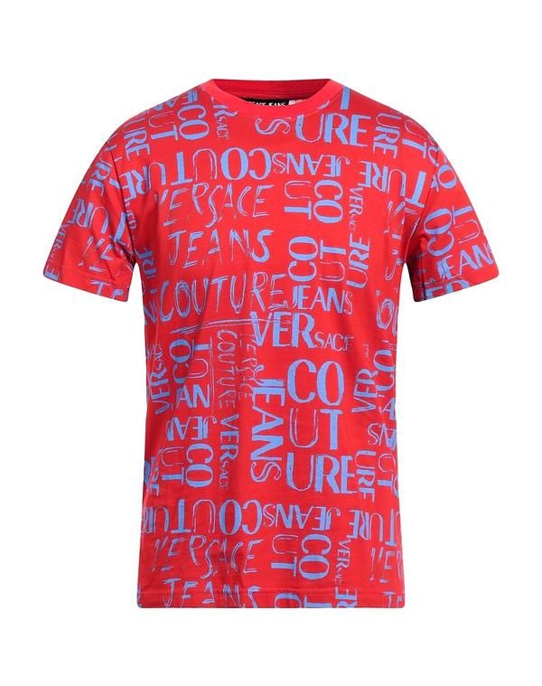 ヴェルサーチ メンズ トップス Tシャツ VERSACE JEANS COUTURE Ｔシャツ Red レッド