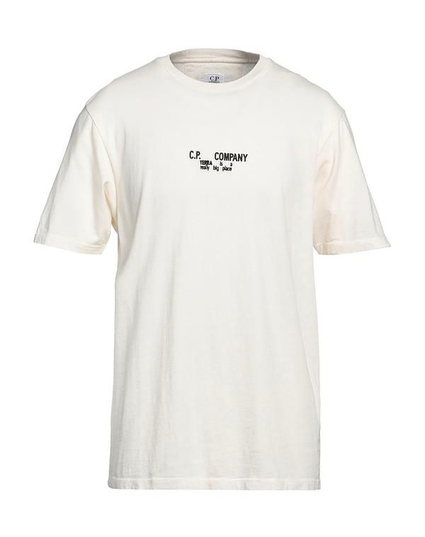 シーピーカンパニー メンズ トップス Tシャツ CP COMPANY Ｔシャツ Ivory アイボリー