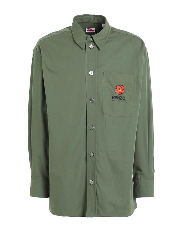 ケンゾー メンズ トップス シャツ KENZO 無地シャツ Military Green グリーン