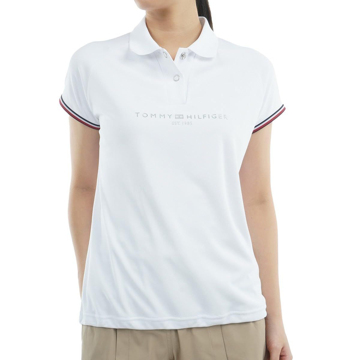 新品 TOMMY HILFIGER GOLF(トミーヒルフィガー ゴルフ) フロントロゴ フレンチスリーブポロシャツ THLA511