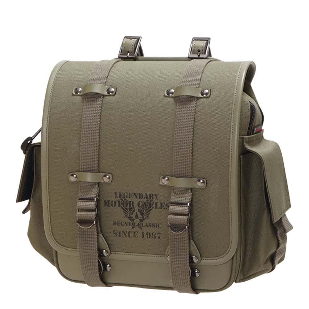 新品 デグナー(DEGNER) ミリタリーテイストナイロンサドルバッグ カーキ 8L NB-131