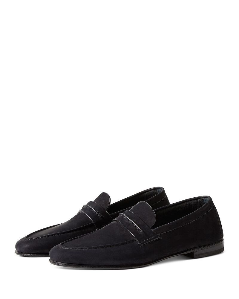 ゼニア レディース シューズ スリッポン・ローファー ZEGNA SECONDSKIN Mocassin Loafers Navy Blue ネイビー
