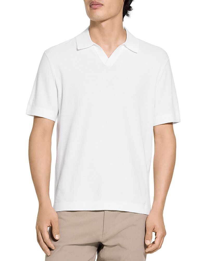 セオリー メンズ トップス ポロシャツ Theory Brenan Polo Shirt in Light Bilen White ホワイト