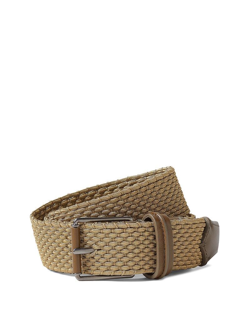 ゼニア メンズ アクセサリー ベルト ZEGNA Braided Belt Olive Green グリーン