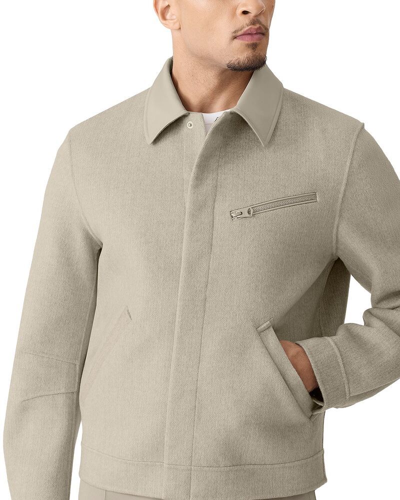 マッカージュ メンズ アウター ジャケット・ブルゾン ウール Mackage HayesHB DoubleFace Wool Workwear Jacket in Herringbone Taupe Mix トープ