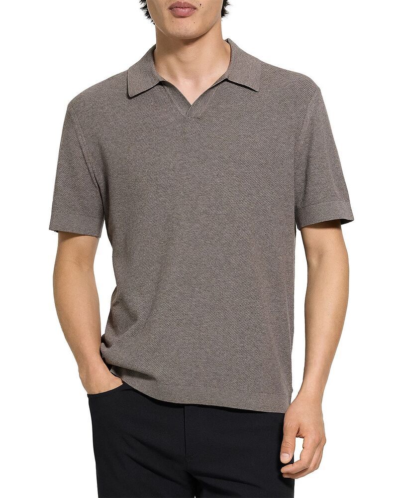 セオリー メンズ トップス ポロシャツ Theory Brenan Polo Shirt in Light Bilen Morel Melange
