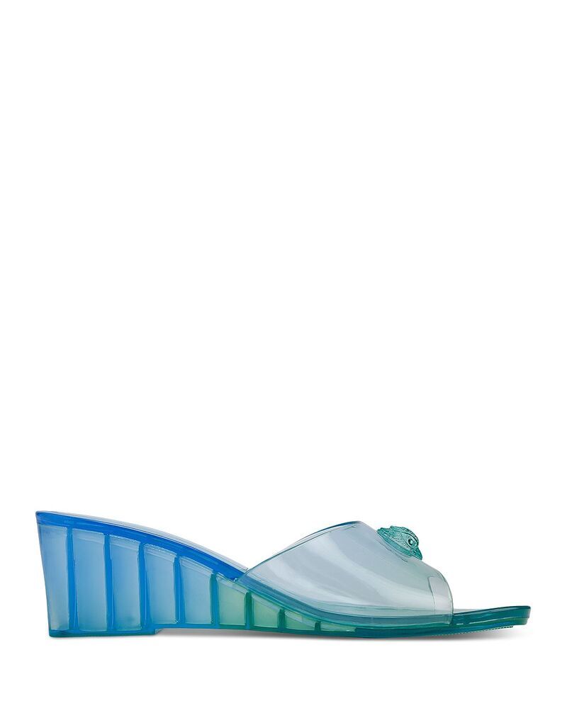 カートジェイガーロンドン レディース シューズ サンダル KURT GEIGER LONDON Womens Maddison Wedge Mules Open Blue ブルー