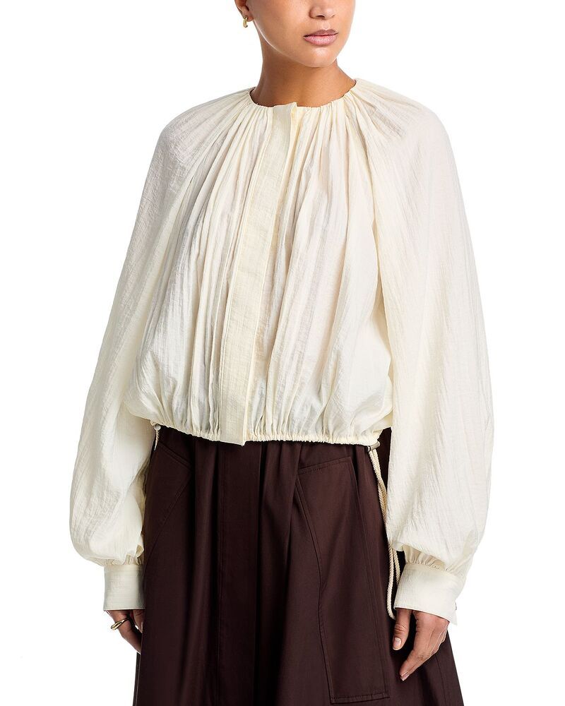 コー レディース トップス シャツ CO Gathered Shirt Milk