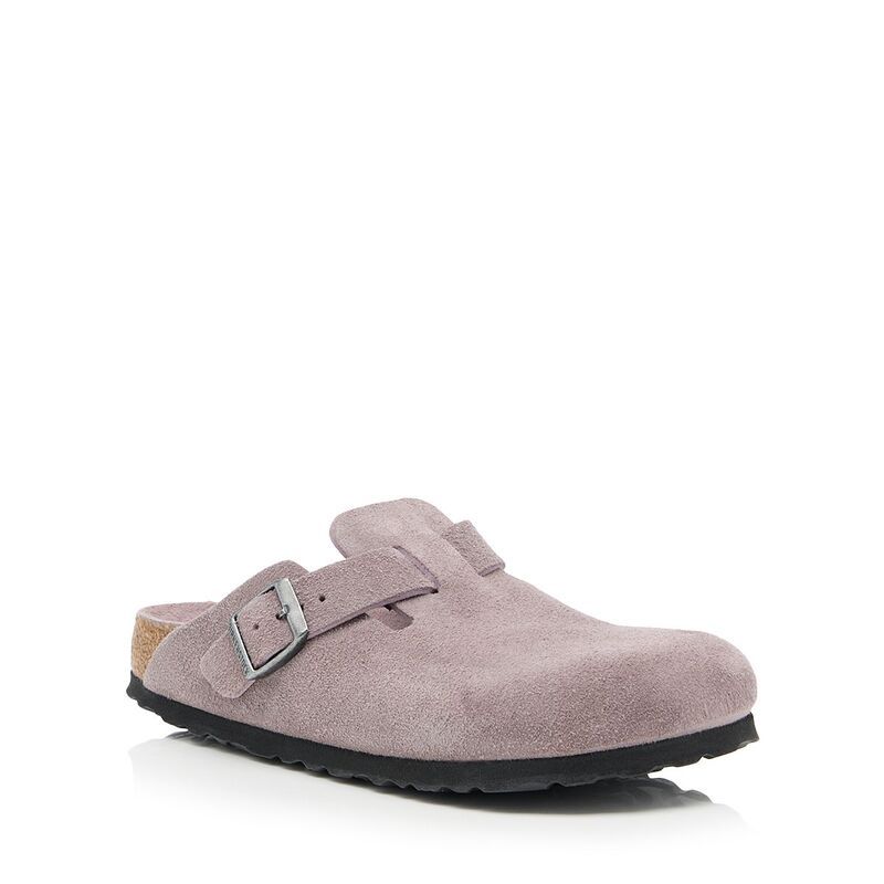 ビルケンシュトック レディース シューズ サンダル スエード Birkenstock Womens Boston Suede Soft Footbed Clogs Faded Purple パープル