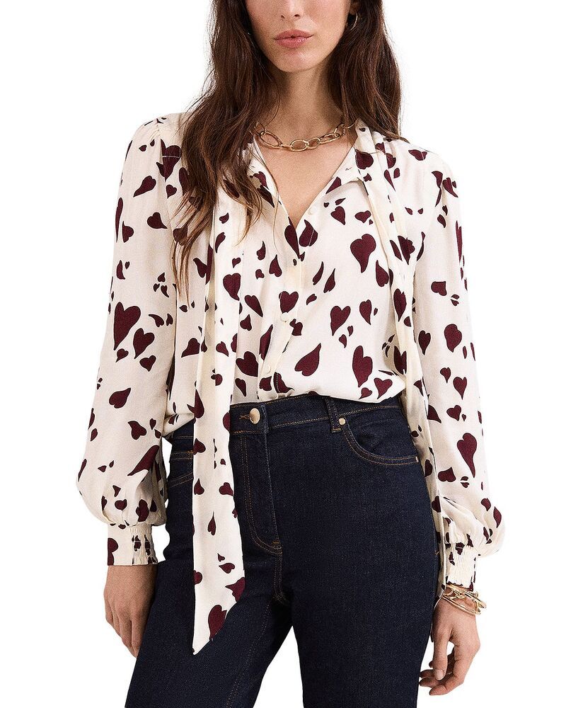 フェイズ・エイト レディース トップス シャツ ブラウス Phaseight Paloma Heart Blouse White ホワイト