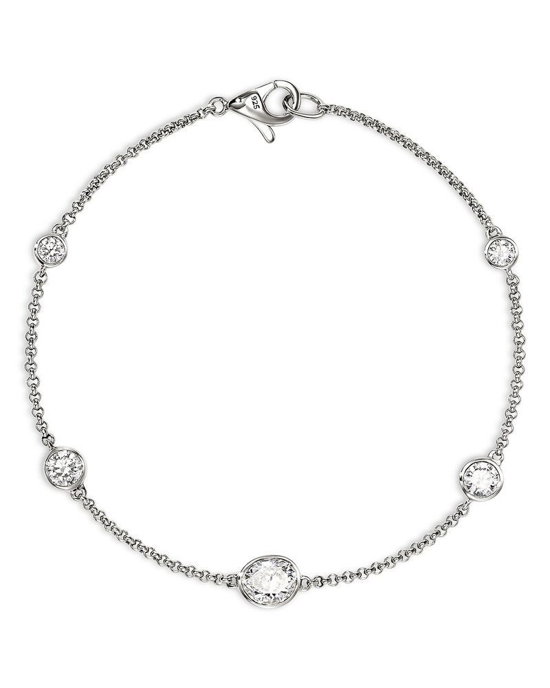 ジョン・ハーディー レディース アクセサリー ブレスレット・バングル・アンクレット ベスト JOHN HARDY Sterling Silver Lovestruck Lab Grown Diamond Bezel Station Chain Bracelet