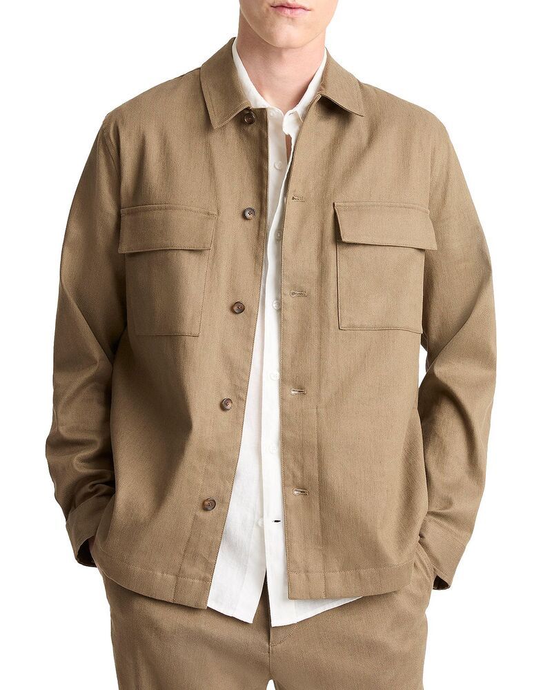 ヴィンス メンズ アウター コート リネン Vince Stretch Linen Chore Coat Kalamata 75,790円