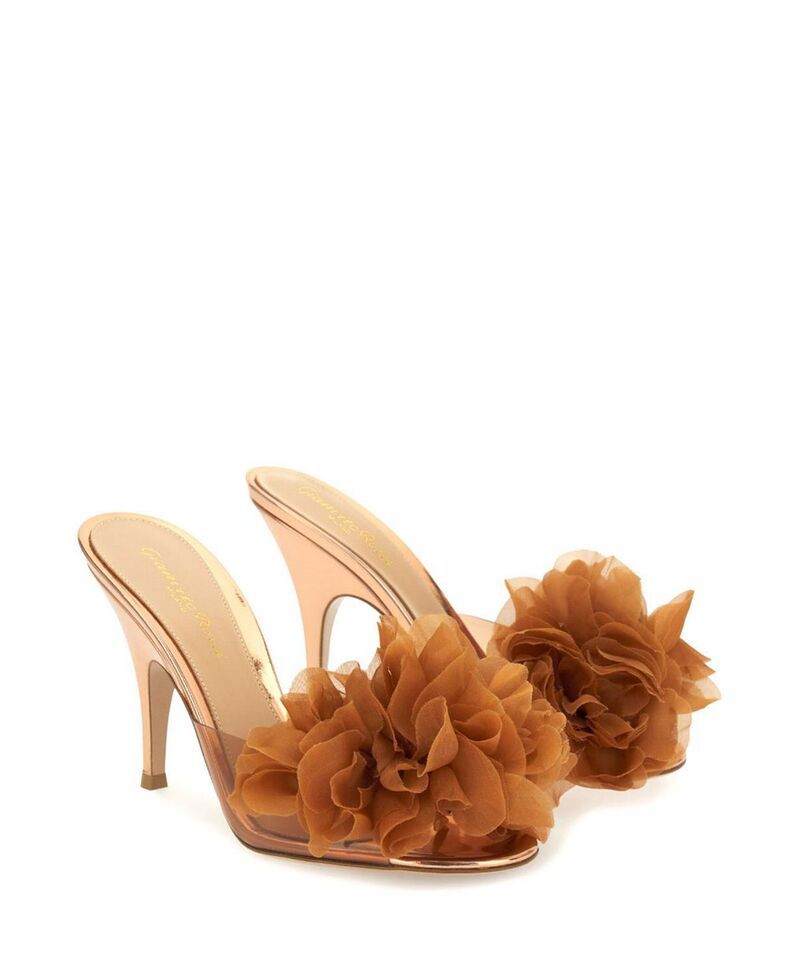 ジャンヴィト ロッシ レディース シューズ サンダル Gianvito Rossi Womens Igea Mules Brown SeeThrough Plexi ブラウン