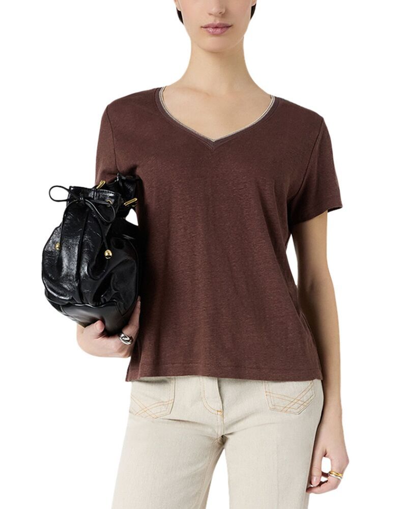ジェラルド・ダレル レディース トップス シャツ Vネック リネン Gerardarel Mirana Linen V Neck Top Brown ブラウン 31,070円
