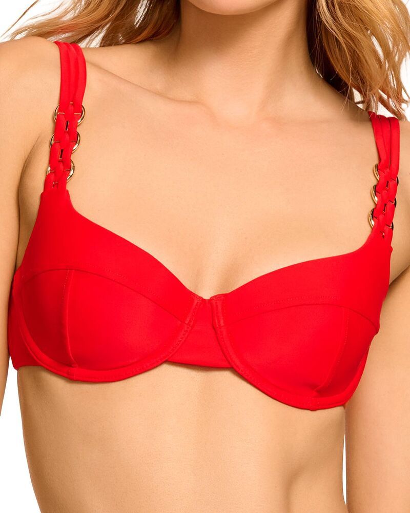 レイミー ブルック レディース 水着 トップのみ Ramy Brook Rafaelle Bikini Top Flame