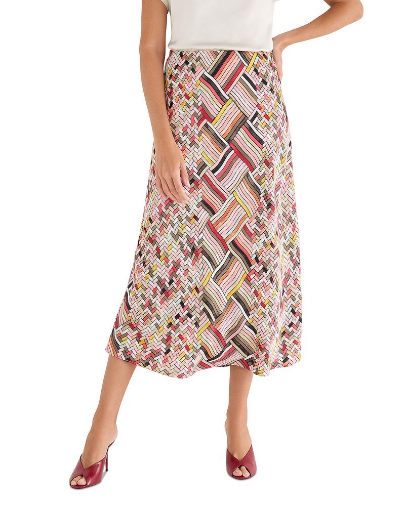 ニックプラスゾーイ レディース ボトムスカート NICZOE Colorweave Slip Skirt Pink Multi ピンク