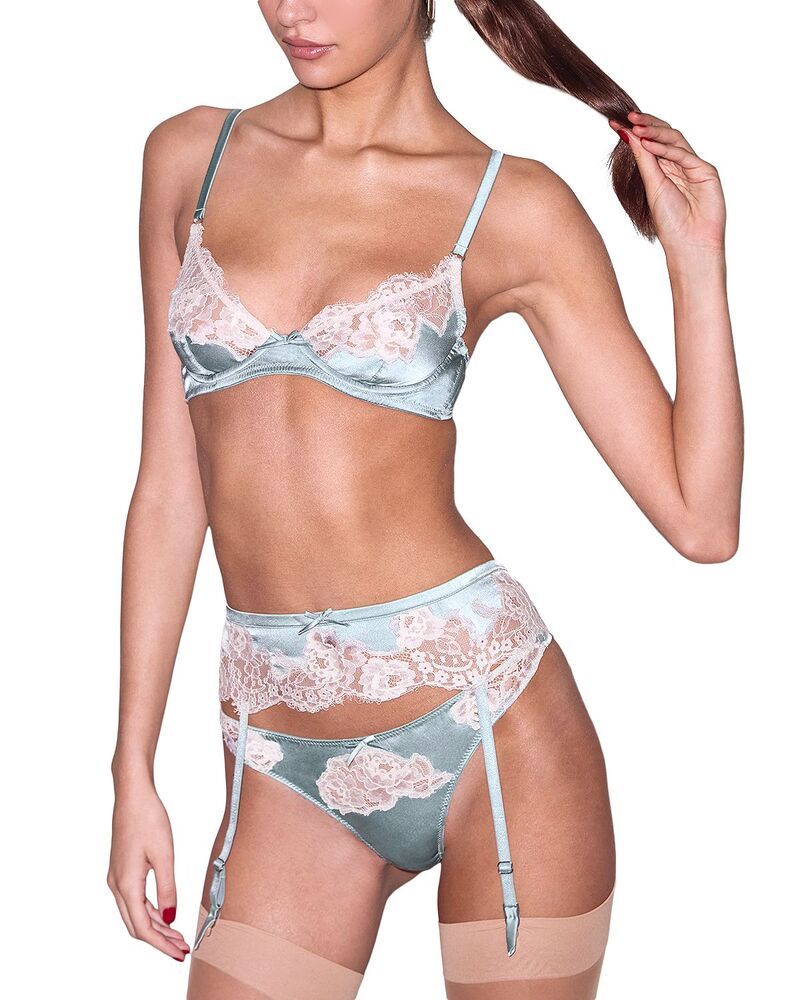フレーデュマール レディース アンダーウェア パンツ レース Fleur du Mal Juliet Lace Thong Frosted Mint ミント