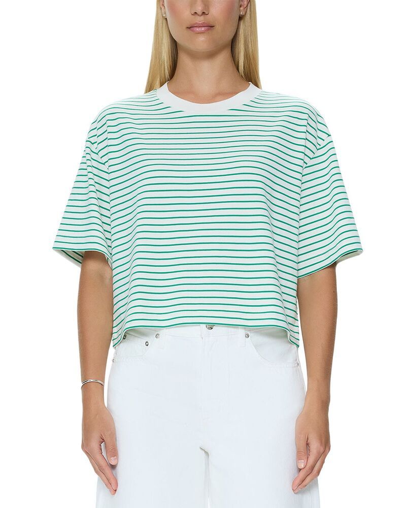 ピストーラ レディース トップス Tシャツ クロップド Pistola Pistiola Mae Cropped Tee Vert Stripe ストライプ
