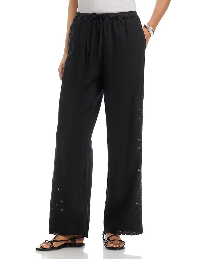 レイルズ レディース ボトムス カジュアルパンツ リネン Rails Mirina Linen Pants Black ブラック